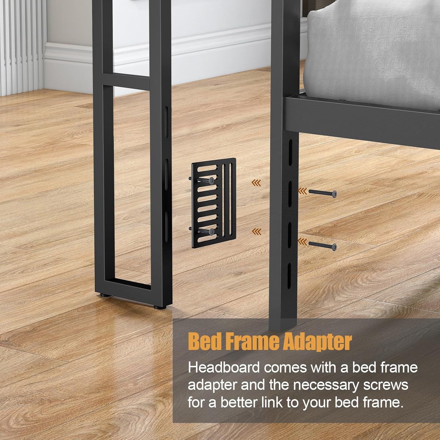 Headboard Full Size, Headboards with Charging Station, USB Port and LED Light, Head Board with 2-Tier Storage Shelf, Adjustable Height, Easy Assembly, Sturdy and Stable, Black