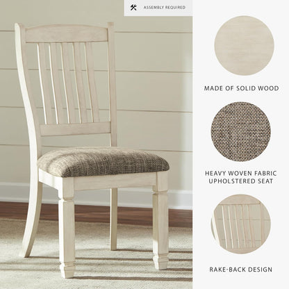 Bolanburg 20" Upholstered Dining Room Chair, Set of 2, Antique White