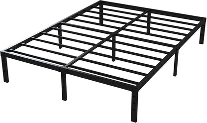 16 Inch Queen Bed Frame No Box Spring Required, Metal Platform Queen Size Bed Frames with 14 Inch Storage, 3,500 Lbs Heavy Duty Steel Slats Support, Easy Assembly Mattress Foundation