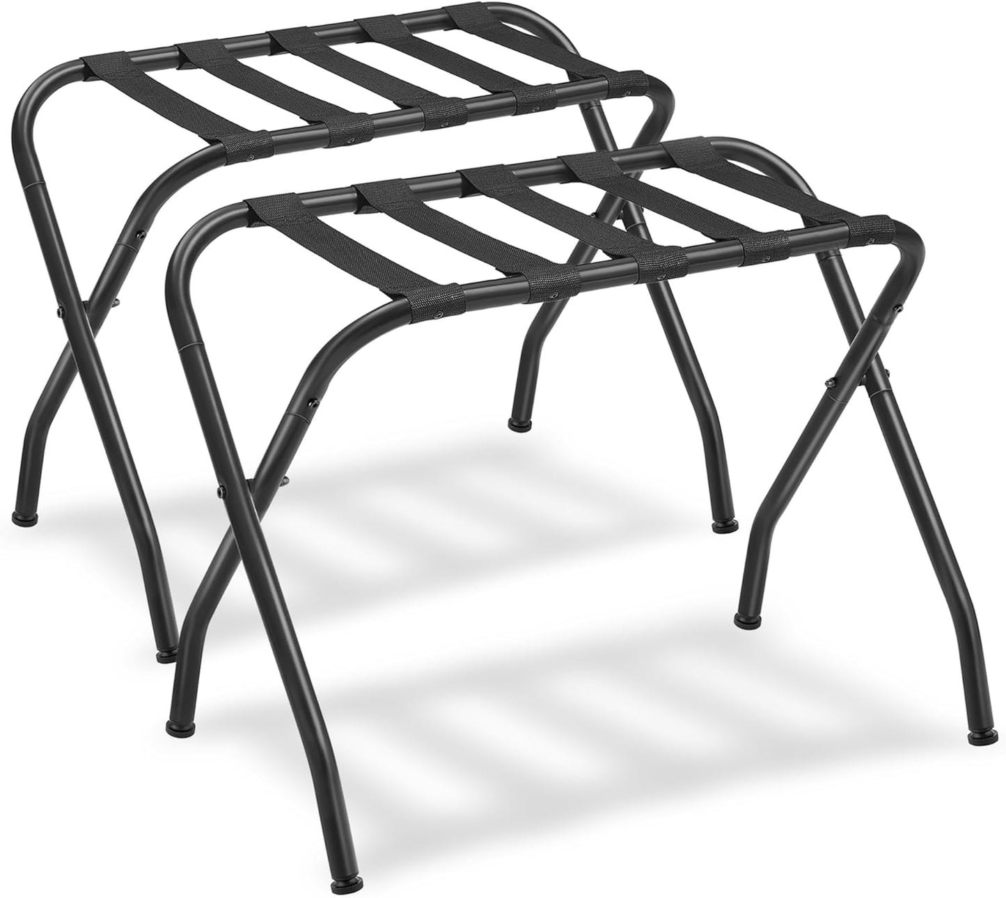 Luggage Rack, Pack of 2, Luggage Racks for Guest Room, Suitcase Stand, Steel Frame, Foldable, for Bedroom, Black URLR64B-2