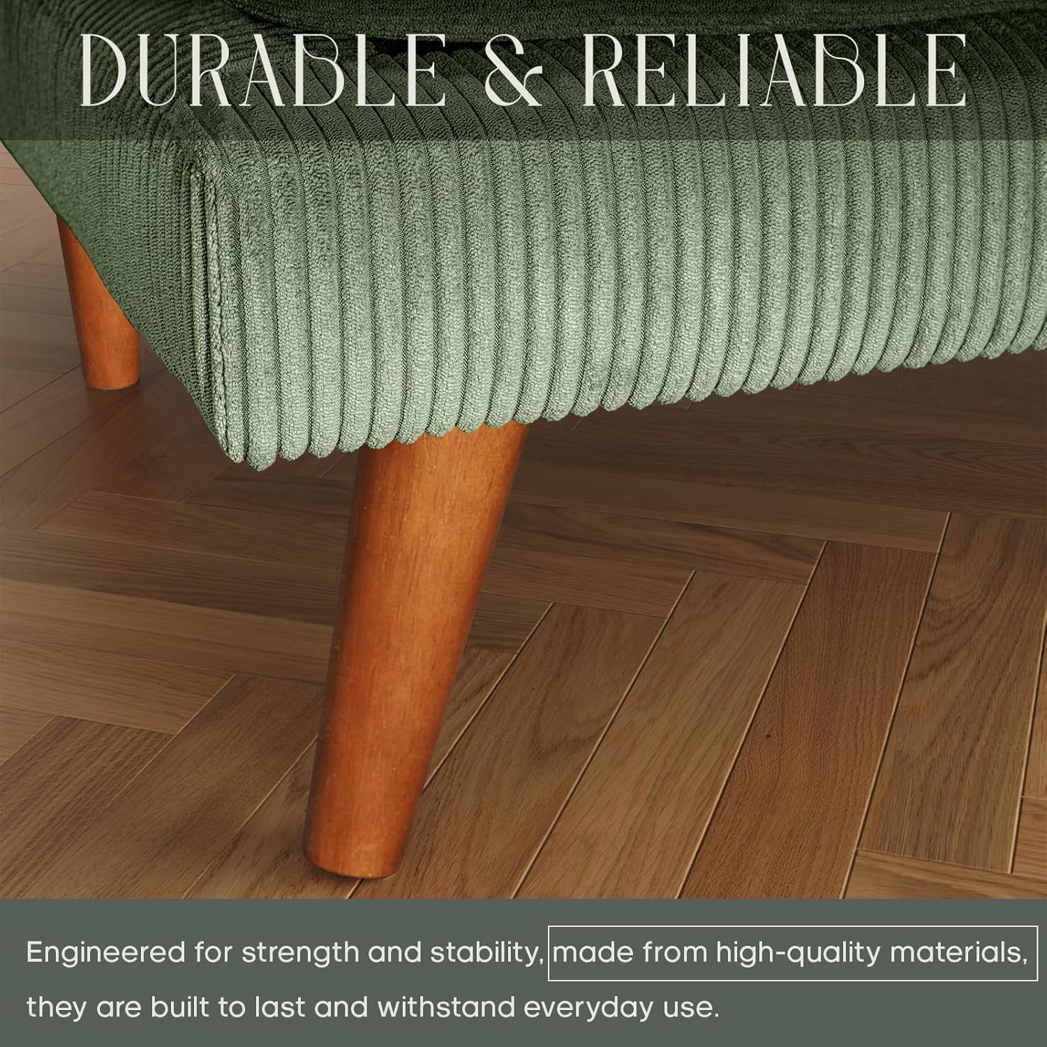 Futon Sofa Bed, 69 Inch Futon Couch with Adjustable Backrest, Corduroy Convertible Sleeper Sofa Bed, Folding Sleeper Recliner for Apartment, Living Room, Office, Green