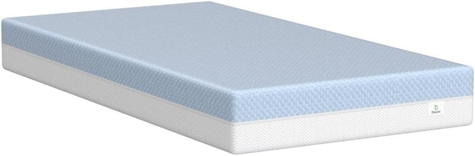 Crib Mattress, Dual Sided Comfort Memory Foam Toddler Bed Mattress, Triple-Layer Breathable Premium Baby Mattresses for Infant and Toddler W/Removable Outer Cover - White&Blue