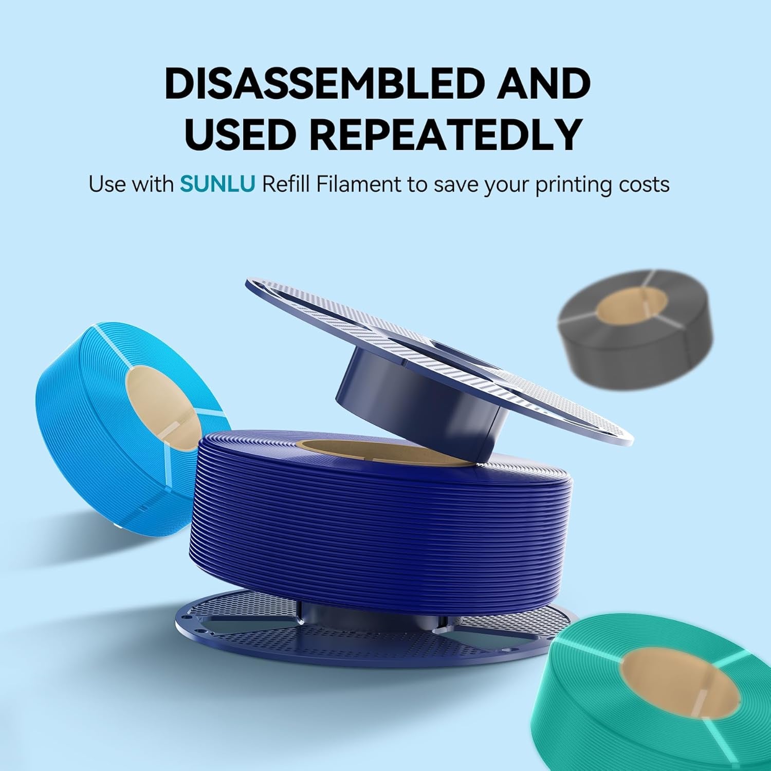 4Kg PLA 3D Printer Filament Bundle, Neatly Wound PLA Filament 1.75Mm ±0.02Mm, Individually Vacuum Packed, 4Kg in Total, 1Kg per Spool, 4 Pack, 4000G, 4Black