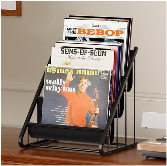 Vinyl Record Storage,3-Tier Record Holder and Stand Display, Vinyl Holder and Shelf for 21 Lps, Album Storage and Organizer, Display Frame for Album, for Art Storage Organizer