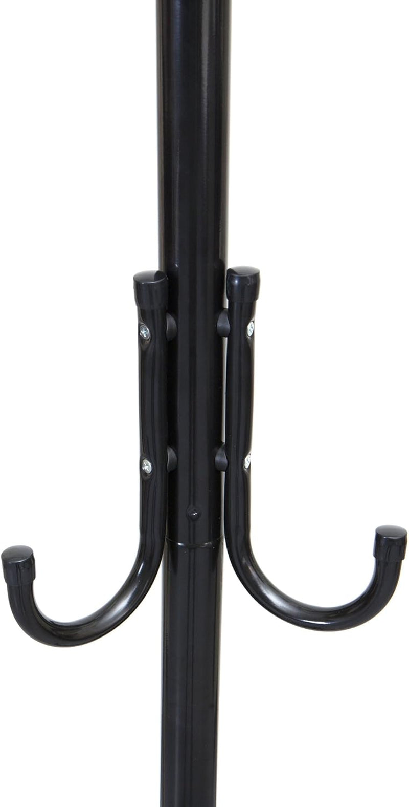 Freestanding Coat Rack, Multi-Tier Organizer for Office and Entryway, Metal, Black