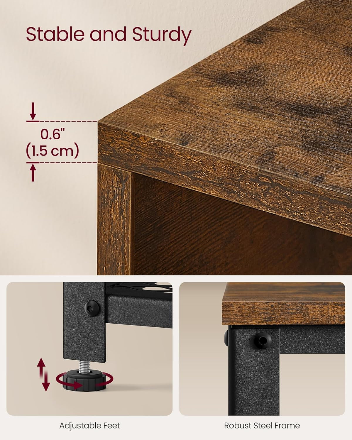 Coat Rack Shoe Bench Set, Hall Tree with Bench, Entryway Furniture, Multifunctional, Dot Coat Hooks, 2-Tier Shoe Rack, Industrial Style, for Entryway, Hallway, Rustic Brown ULCR073K01