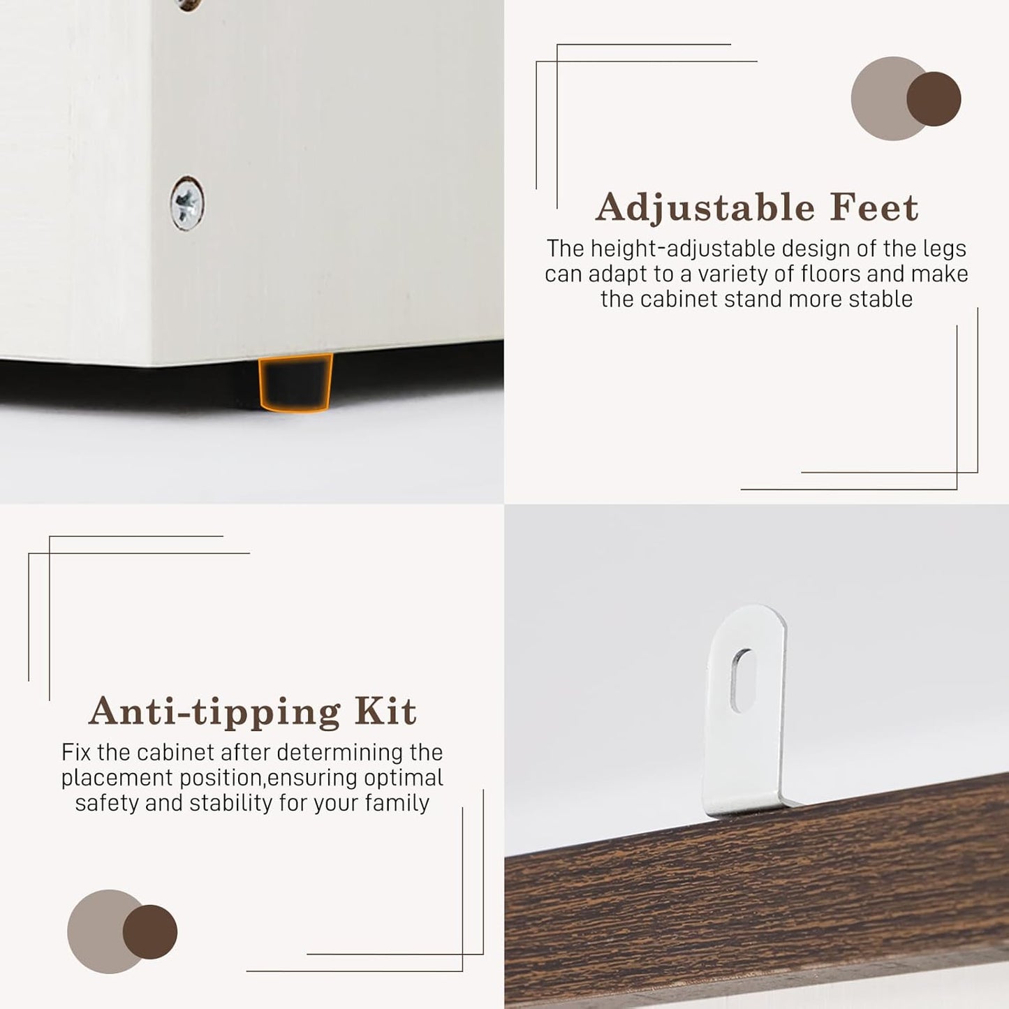 Farmhouse 4 Doors Armoire Wardrobe Closet W/Folding Sliding Barn Door and Lights, LED Armoire Closet W/Drawers for Bedroom, Freestanding Wooden Wardrobe Storage Closets W/Hanging Rod,Antique White