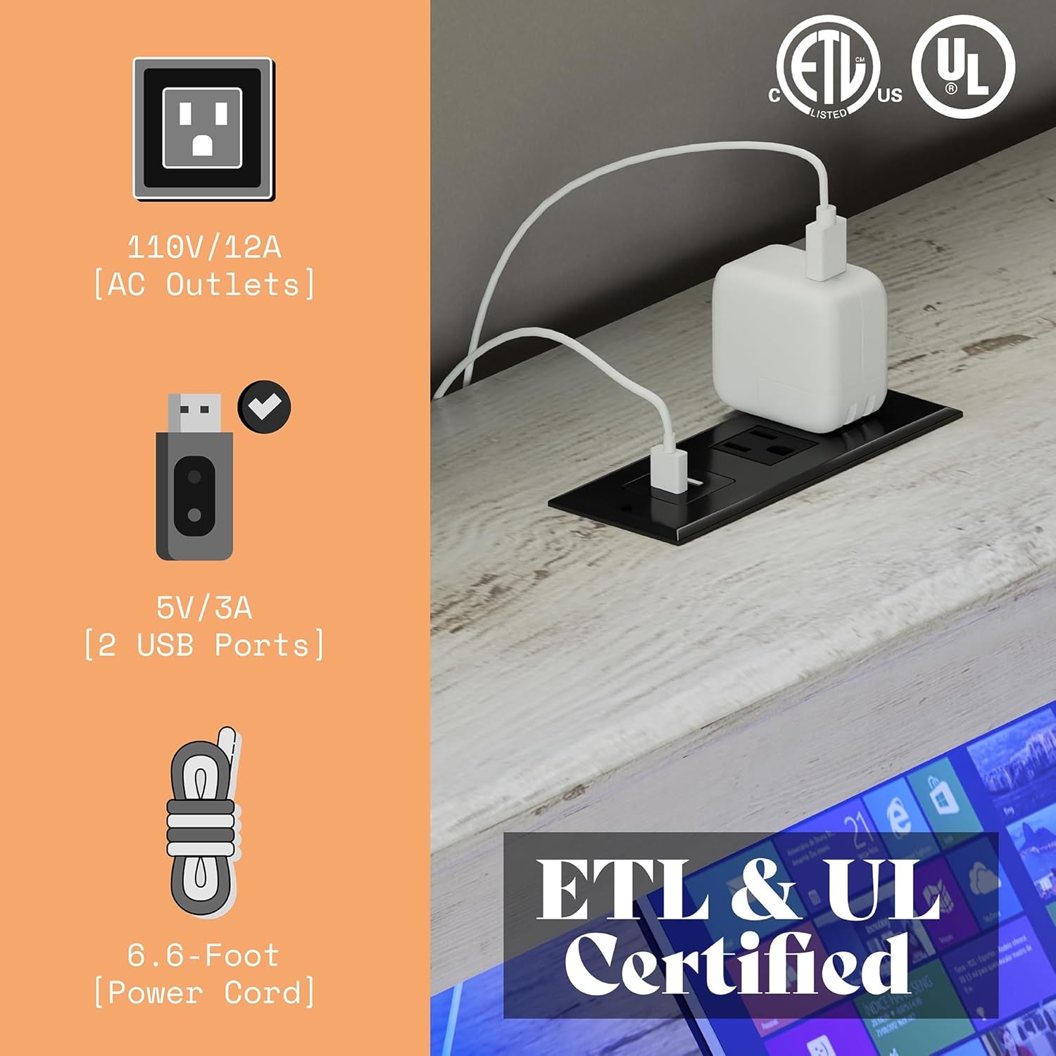 Farmhouse King Size Bed Frame Wooden Platform Bed with 51.2" Storage LED Bookcase Headboard, 4 Storage Drawers & Charging Station/No Box Spring Needed/Noise Free/Distressed White