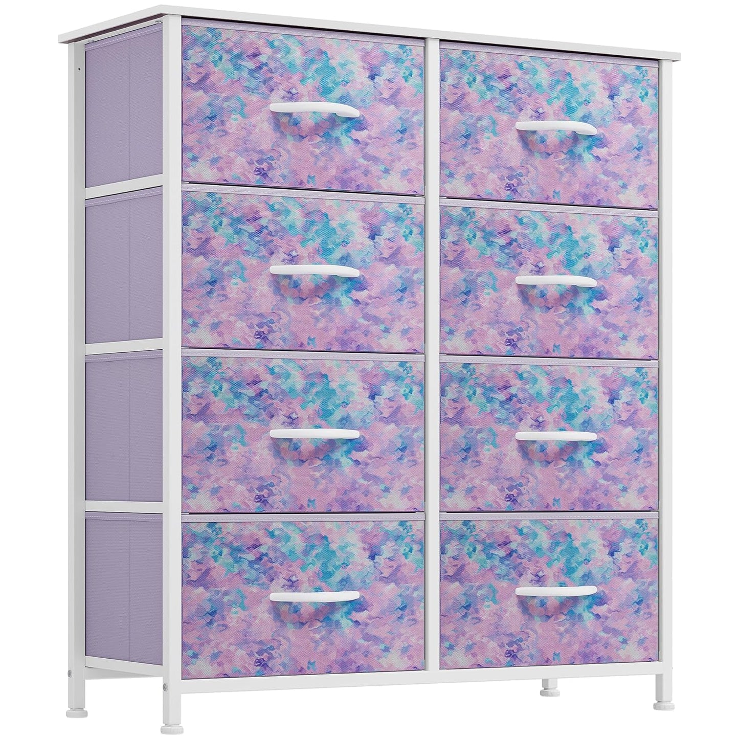 Fabric Dresser Drawer, Tall Storage with 8 Drawers, Dresser & Chest of Drawers, Storage Drawer Organizer for Closet, Living Room, Closets