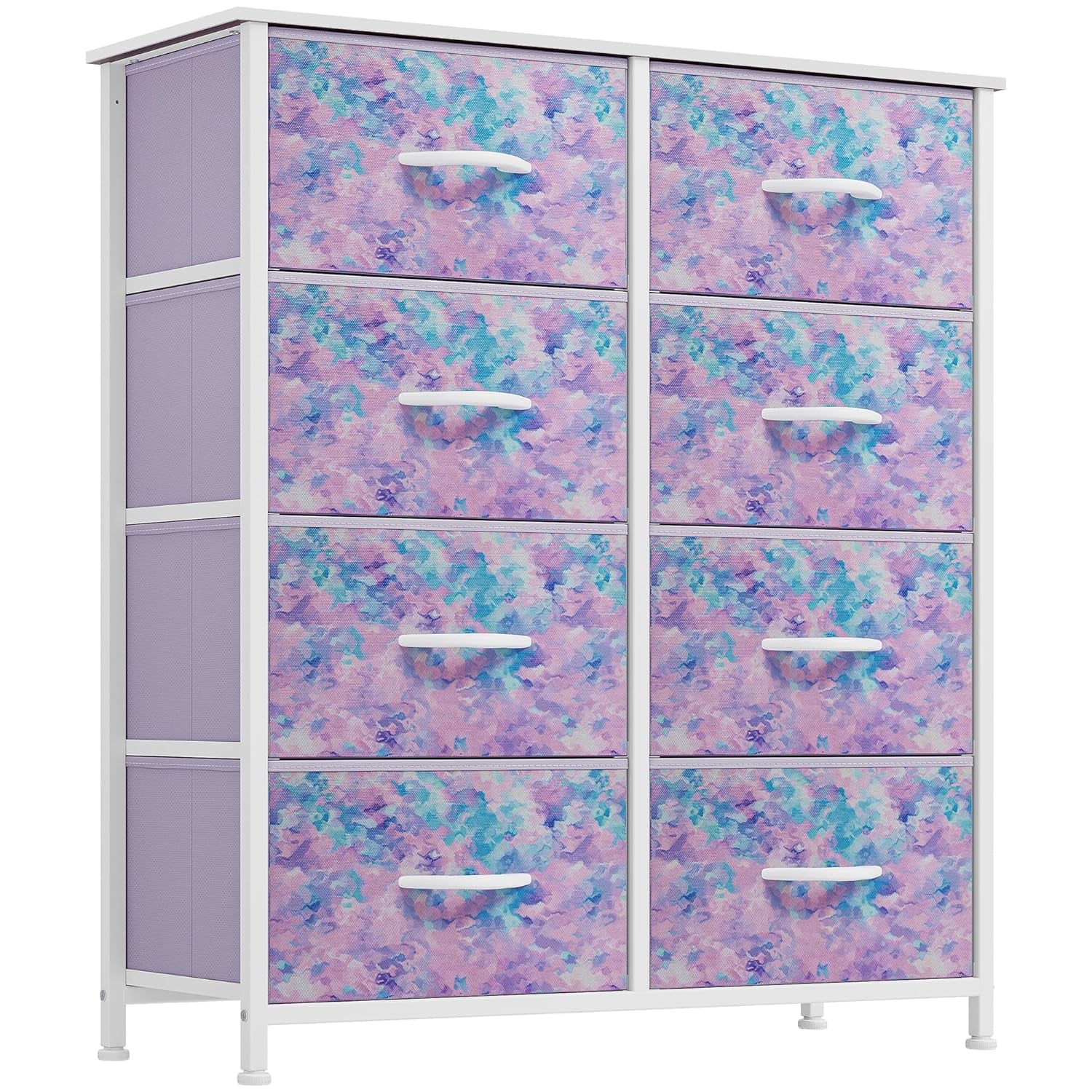 Fabric Dresser Drawer, Tall Storage with 8 Drawers, Dresser & Chest of Drawers, Storage Drawer Organizer for Closet, Living Room, Closets