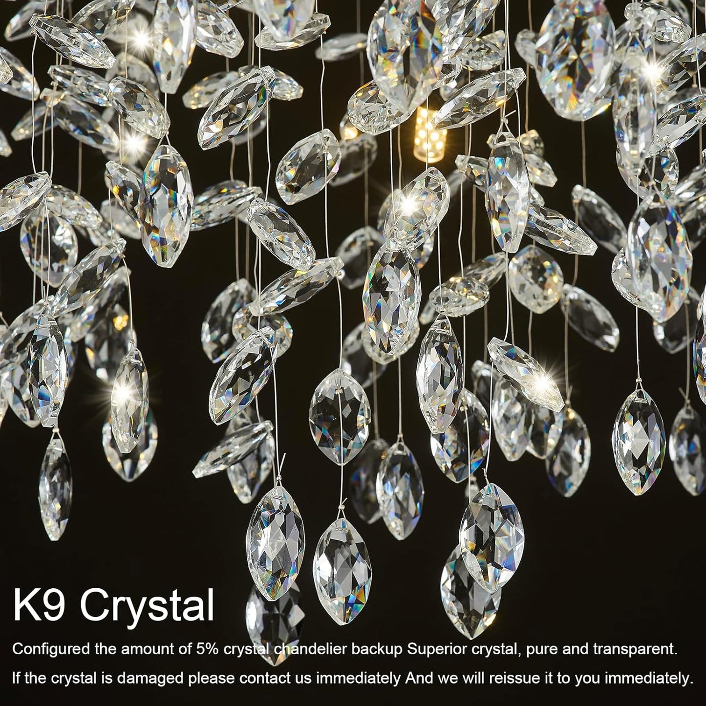 31.5" Modern Crystal Chandeliers for Dining Room,Gold Crystal Tree Branches Chandelier, round Dining Room Chandelier over Table, Chandeliers for Living Room, Entryway,Foyer