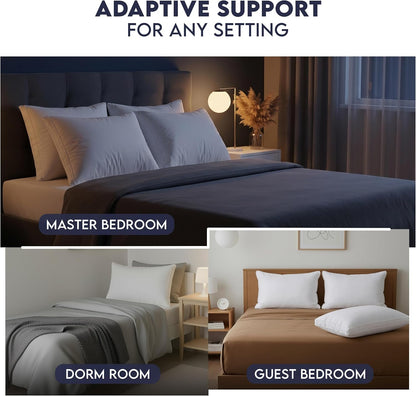Bed Pillows for Sleeping King Size (White), Set of 2, Soft & Fluffy Pillow with down Alternative Filling, Cooling, Hotel Quality, Gusseted Pillow for Back, Stomach or Side Sleepers