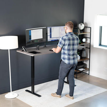 Electric 71 X 30 in Standing Desk, Memory Height Adjustment, 1B Series, Dark Gray Top Black Frame, DESK-KIT-1B7G