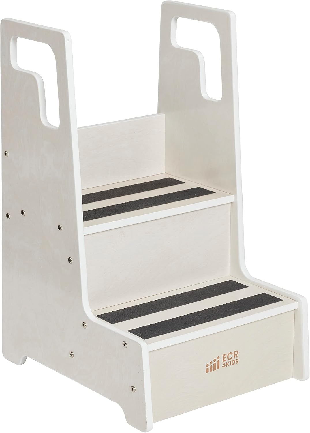 Reach-Up Step Stool with Handles, Kids Furniture, White Wash
