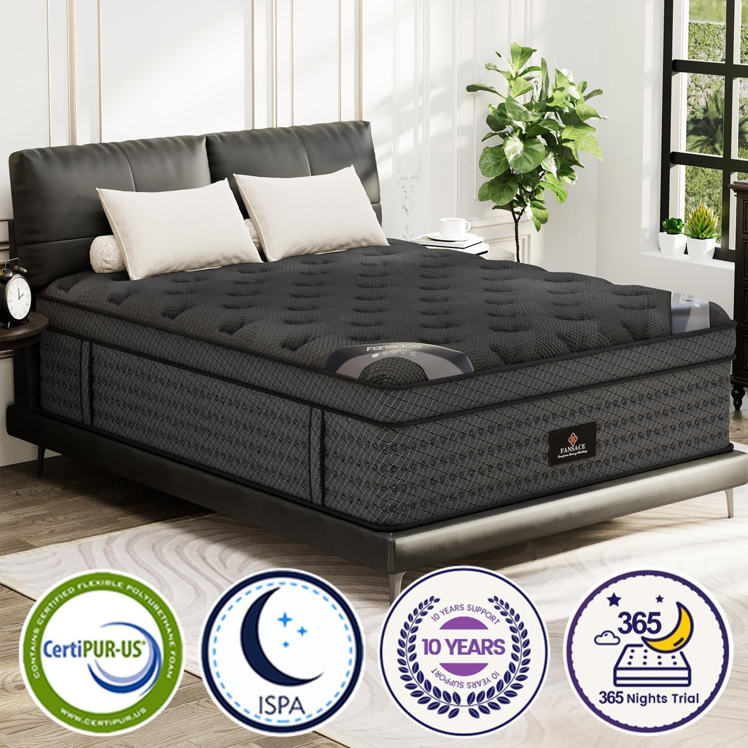 King Size Mattress, 14 Inch Deluxe Hybrid King Mattress in a Box, Medium Firm Mattresses with Gel Memory Foam & Pocket Springs, Pressure Relief, Cooling, Extra Edge Support [Upgraded Support]