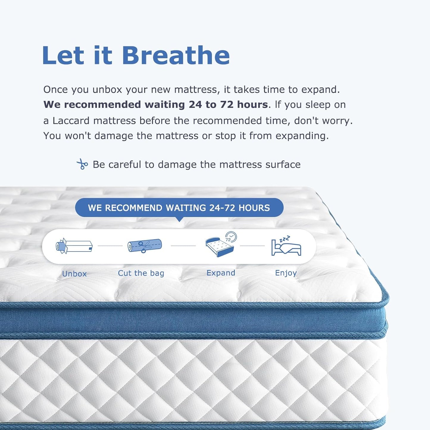 King Size Mattress, 14 Inch Medium Firm Hybrid King Bed Mattresses, Memory Foam Mattress in a Box for Pressure Relief, Individual Pocket Spring-Motion Isolation with Edge Support, Certipur-Us