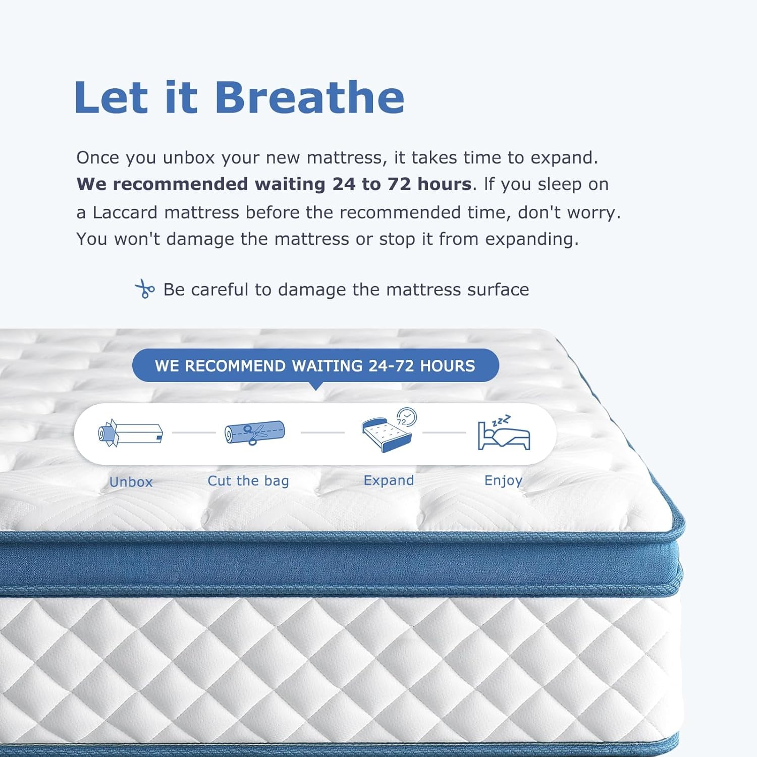 King Size Mattress, 14 Inch Medium Firm Hybrid King Bed Mattresses, Memory Foam Mattress in a Box for Pressure Relief, Individual Pocket Spring-Motion Isolation with Edge Support, Certipur-Us