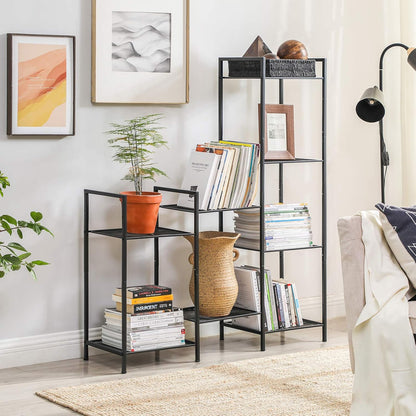 3-Tier Storage Rack, Bathroom Shelf, Extendable Plant Stand with Adjustable Shelf, for Bathroom, Living Room, Balcony, Kitchen, Black UBSC33BK