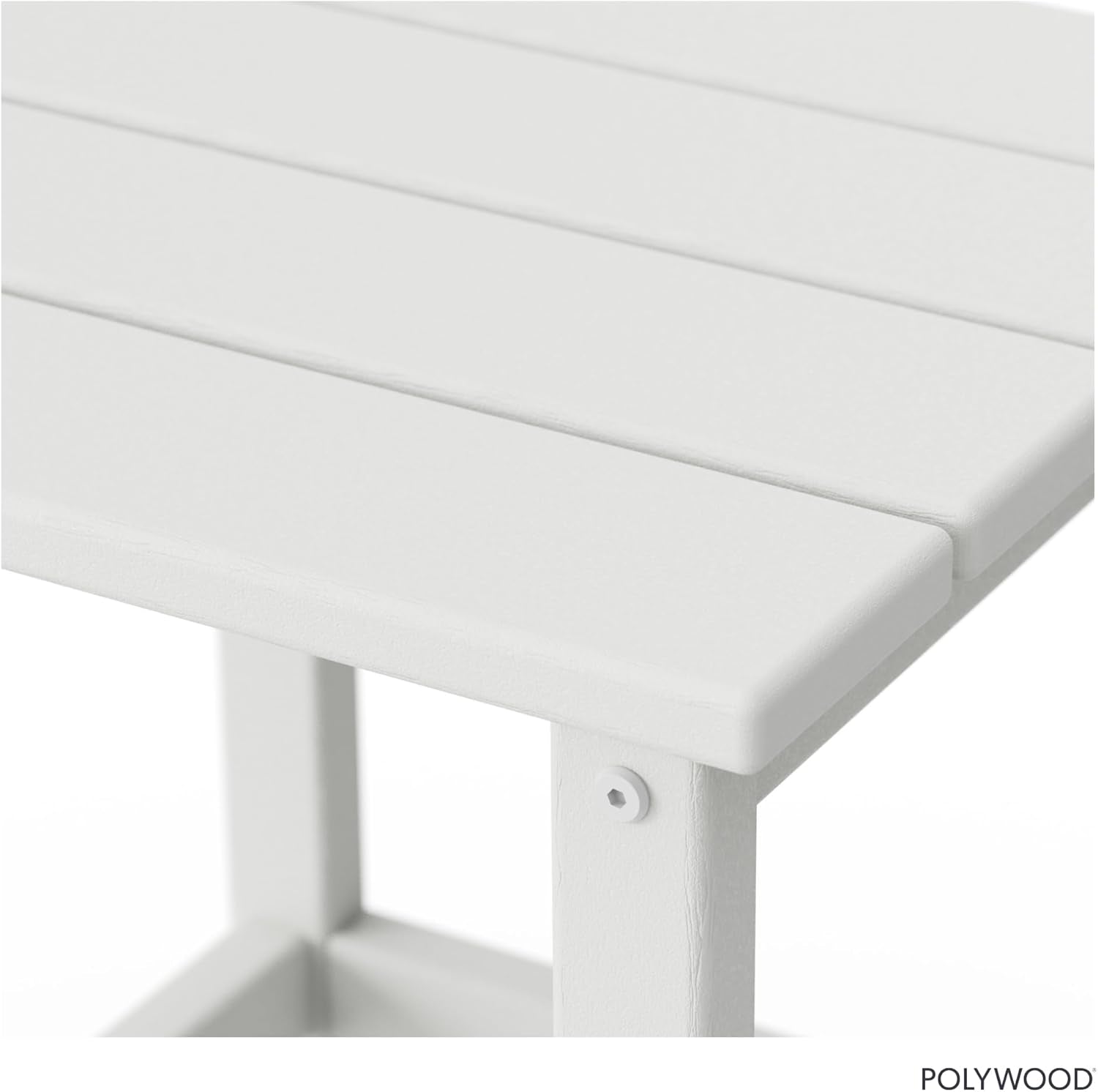 POLYWOOD Long Island 18" Side Table, White