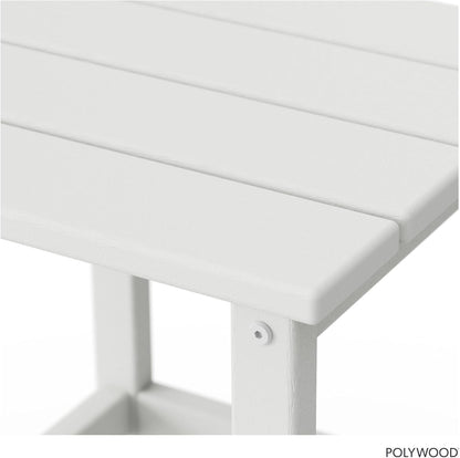 POLYWOOD Long Island 18" Side Table, White