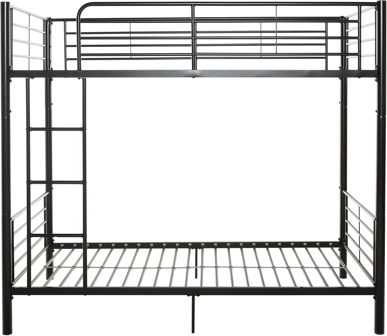 Elodie Urban Industrial Twin over Twin Metal Bunk Bed, Twin over Twin, Black