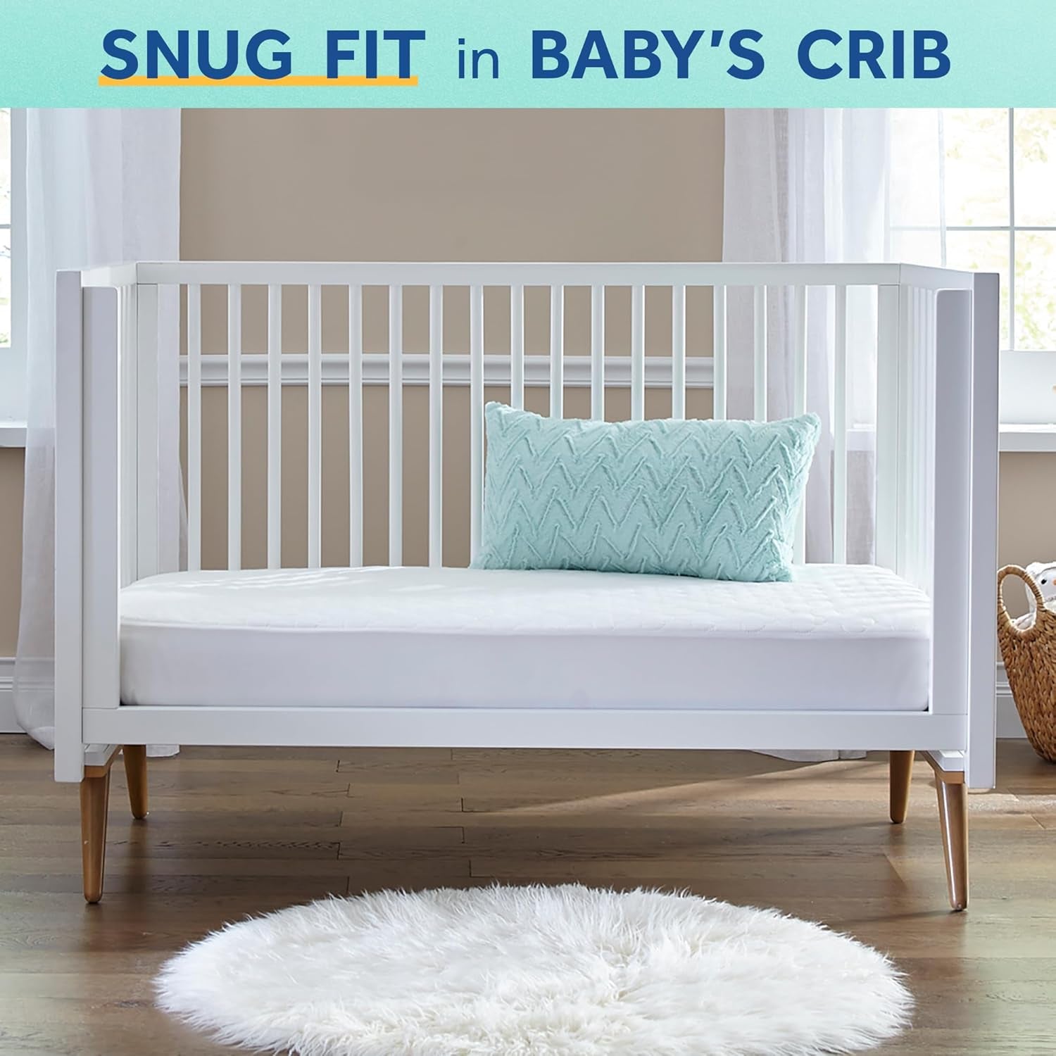 Posture Perfect Breathable Crib Mattress, GREENGUARD Gold Certified, Made in USA, 2 Stage Hybrid Memory Foam & 150 Premium Coils, Toddler Bed Fit, Safety & Quality Tested, 52X28"