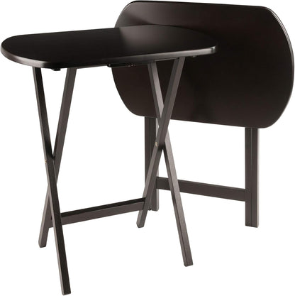 Cade Set of 2 Foldable Snack Tables, Oversized, for Living Room, 25", No Assembly, Coffee