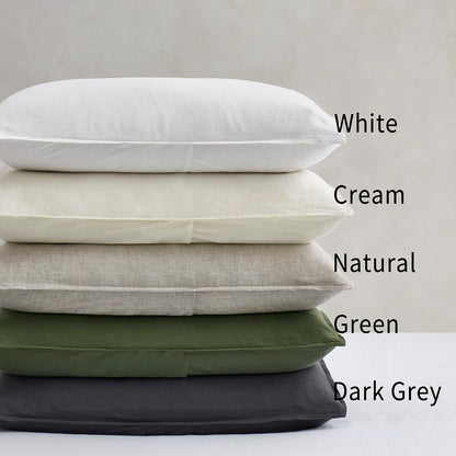 100% Linen Pillowcases Set of 2, King Size 20" X 36" Pillow Case, Linen Pillow Sham