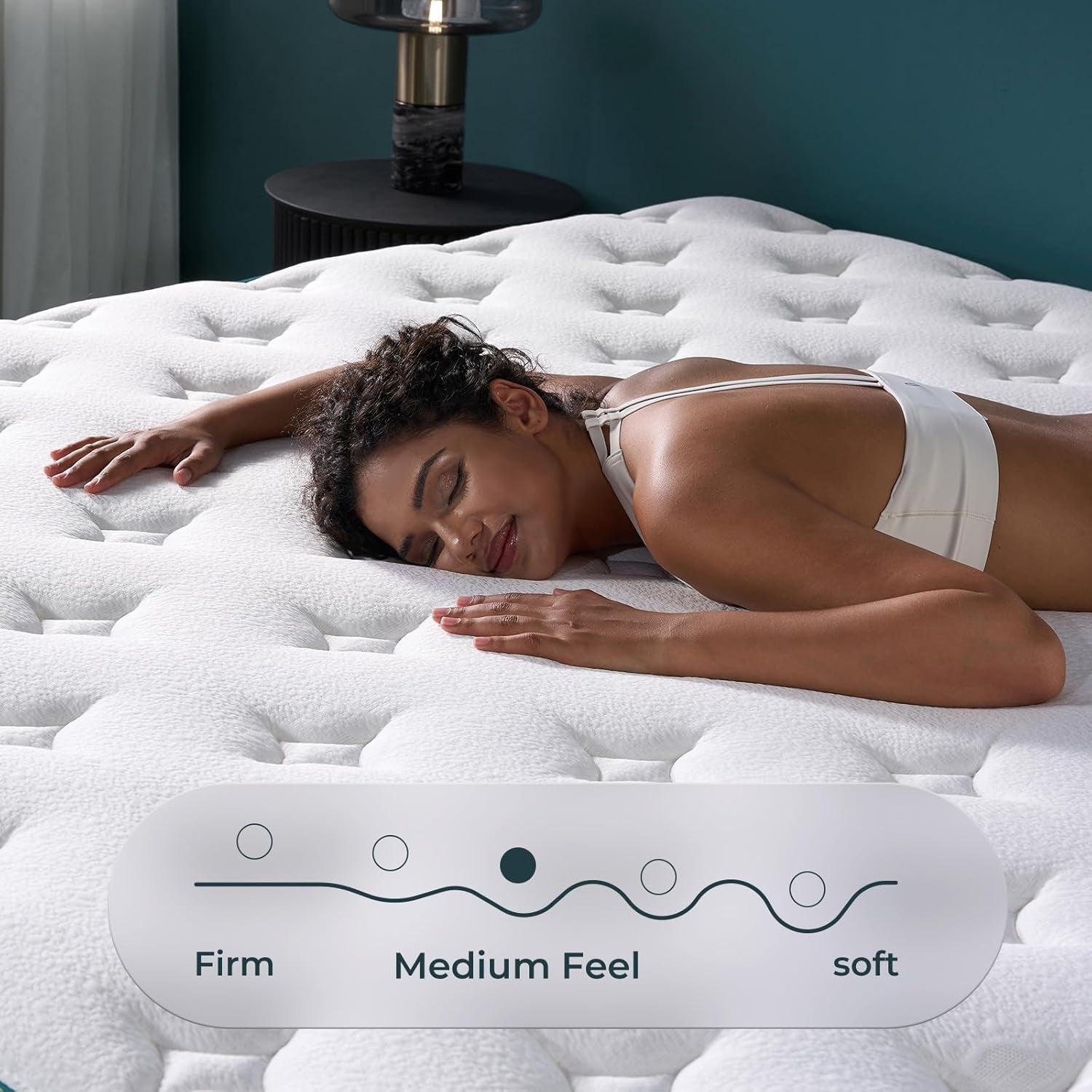 12 Inch King Size Hybrid Mattress in a Box – Medium Firm Memory Foam & Pocket Coils – Cooling Comfort, Motion Isolation & Pressure Relief