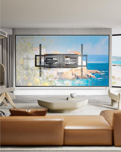 Heavy Duty XXL Full Motion TV Wall Mount for 60-120 Inch Extra Large Tvs, Holds 265 Lbs, Max VESA 900X600, 27.7" Extension, Swivel & Tilt, Preassembled, Fits 12–24" Studs, LED/LCD/OLED 4K/8K