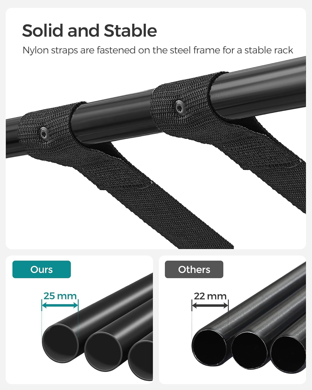 Luggage Racks, Set of 2, Suitcase Stand with Fabric Storage Shelf, for Guest Room, Bedroom, Hotel, Foldable Steel Frame, Holds up to 110 Lb, 27.2 X 15 X 20.5 Inches, Black URLR002B02