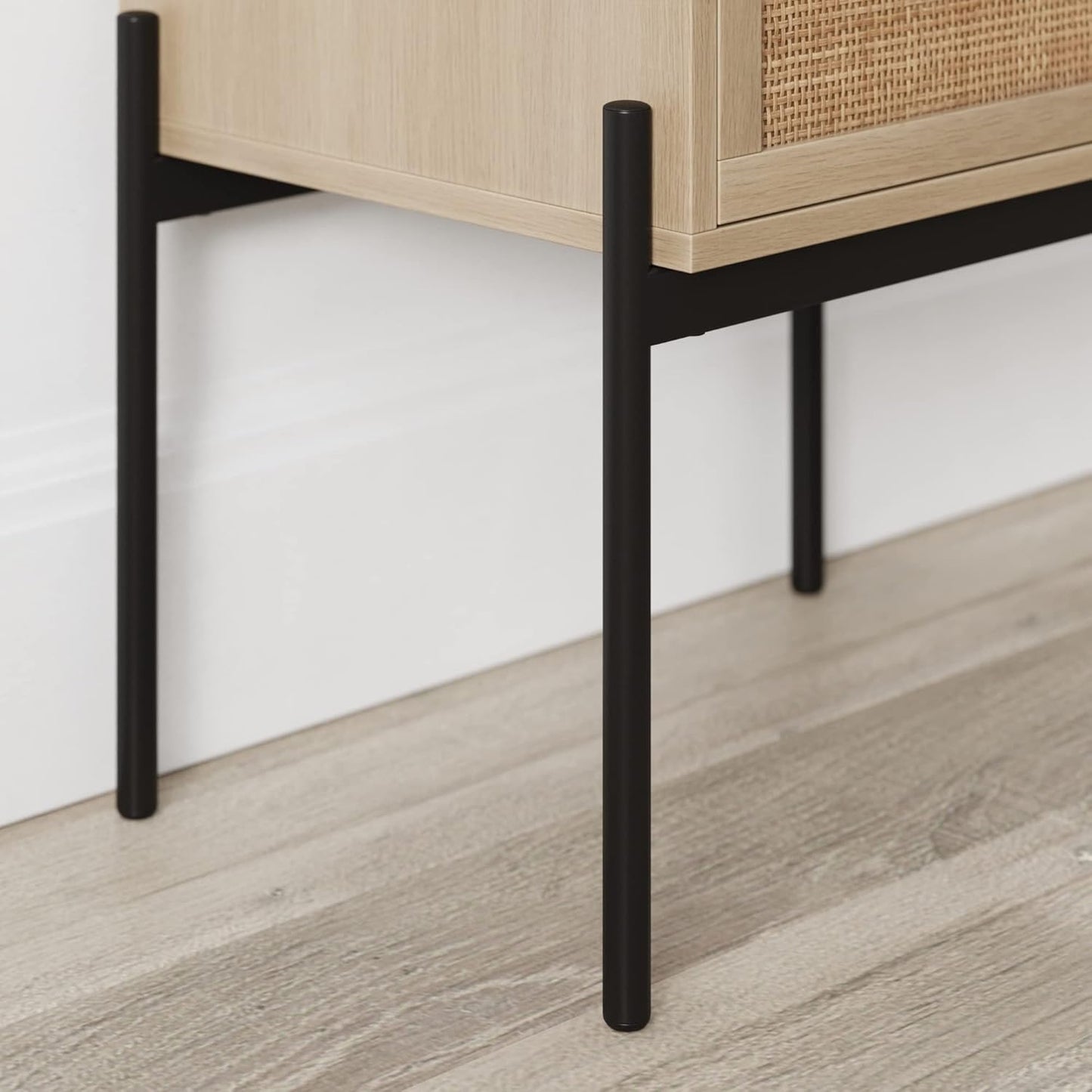 Modern Nightstand, End, Bedside or Side Table with Storage for Living Room or Bedroom
