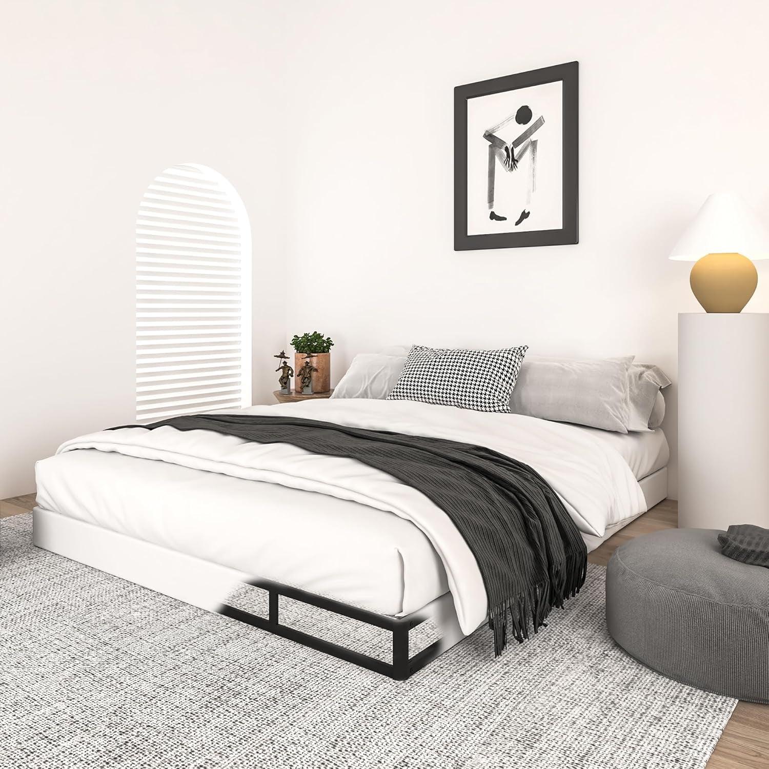 5 Inch Box Spring for Queen Bed, Heavy Duty Metal Mattress Foundation, 3000 Lbs Capacity, Low Profile Bed Base, Noise-Free, Easy Assembly, Fabric Cover