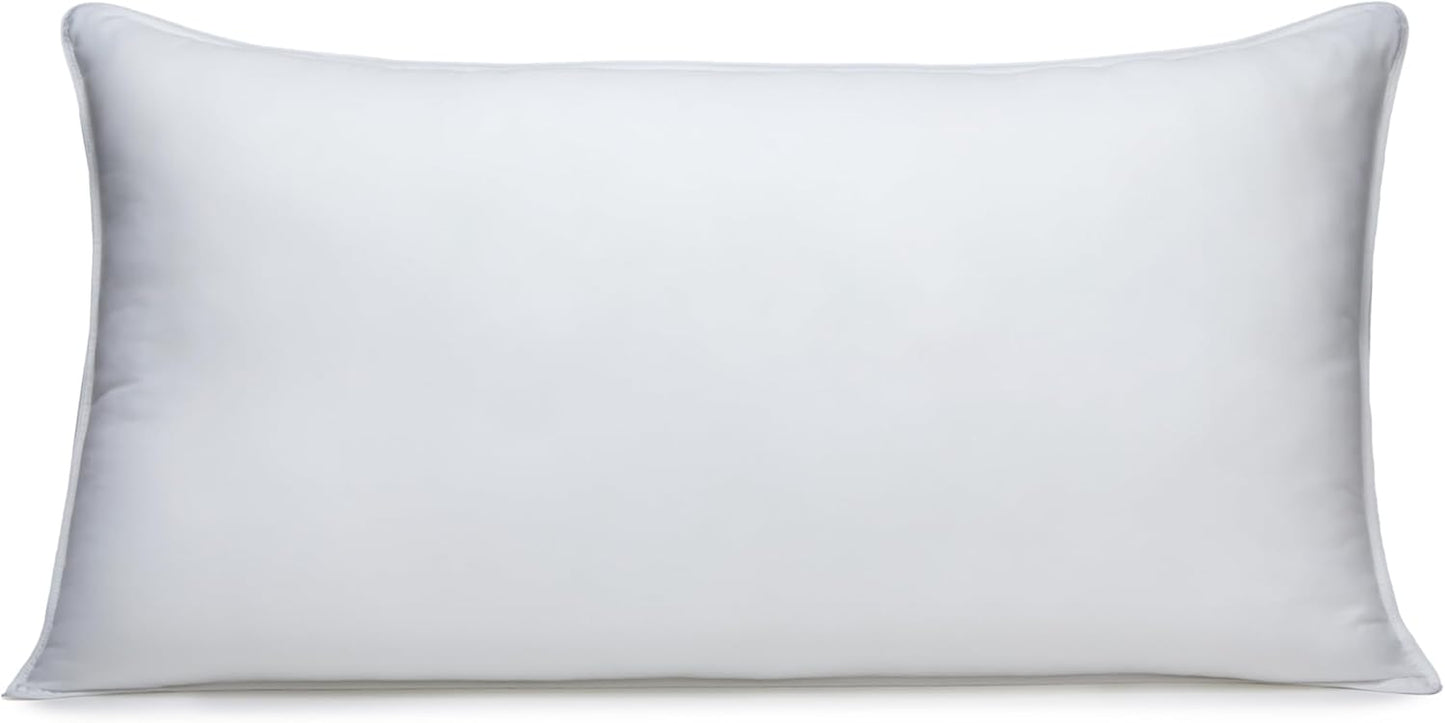 down Alternative Bed Pillows for Back and Side Sleepers, Medium Density, King Size, 36" X 20", White, 2-Pack