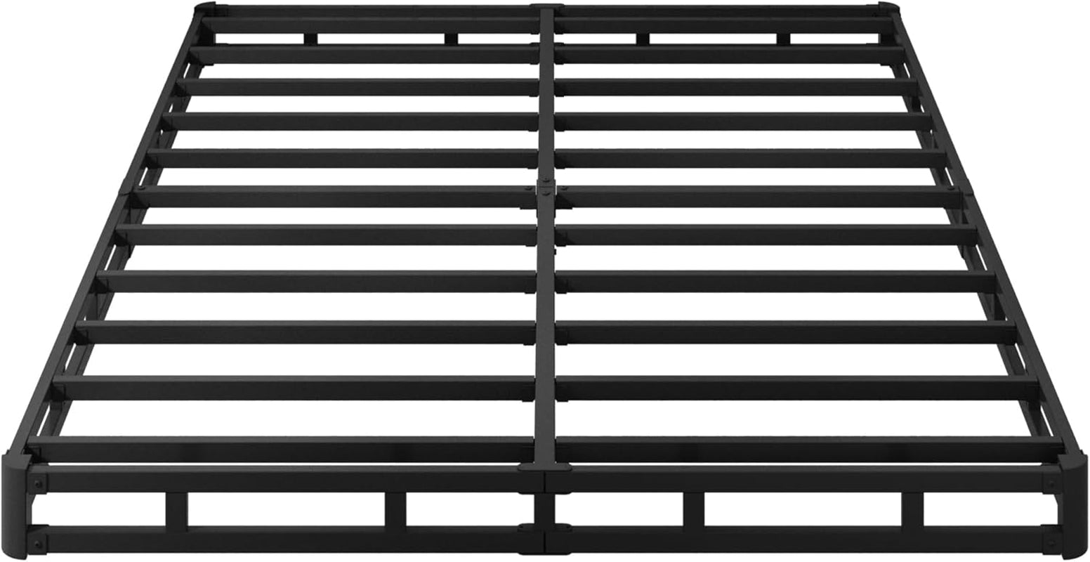 5 Inch Box Spring Queen Size Bed Base, Heavy Duty Metal Queen Mattress Foundation with Fabric Cover, Easy Assembly