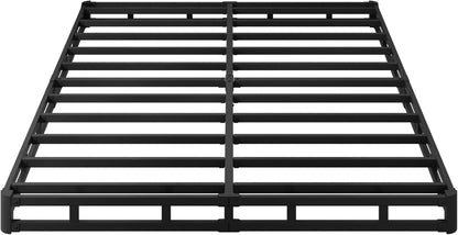 5 Inch Box Spring Queen Size Bed Base, Heavy Duty Metal Queen Mattress Foundation with Fabric Cover, Easy Assembly