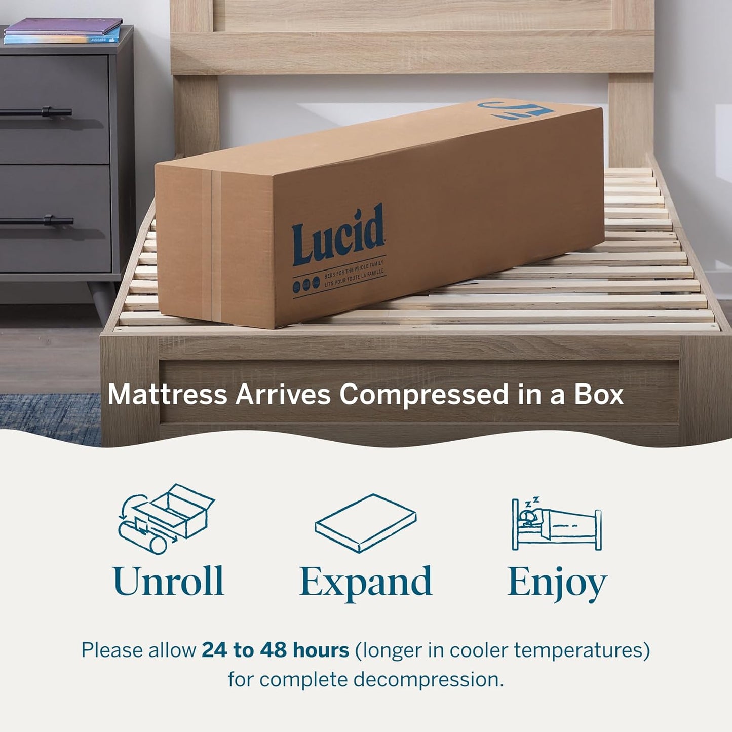 5 Inch Gel Memory Foam Mattress - Firm Feel - Gel Infusion - Memory Foam Infused with Bamboo Charcoal - Breathable Cover - Twin