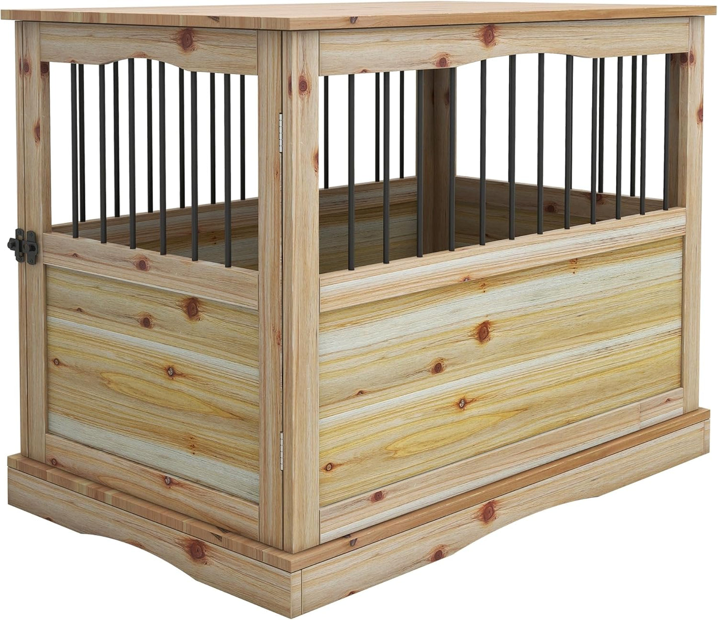 Solid Wood Dog Crates for Medium Dogs, Multifunctional Dog Kennel Furniture, Sufficient Space for Pets Dog Kennel Indoor, Medium Dog Crate Furniture with Reliable Metal Lock