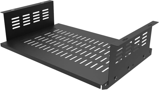 under Desk Computer Mount for Small Form Factor SFF Computers and Pcs,Using Space 17.3" X H 4" X D 12", Compatible with Playstation 4, PS4 Slim, PS4 Pro,Gaming under Desk(4Inch High)