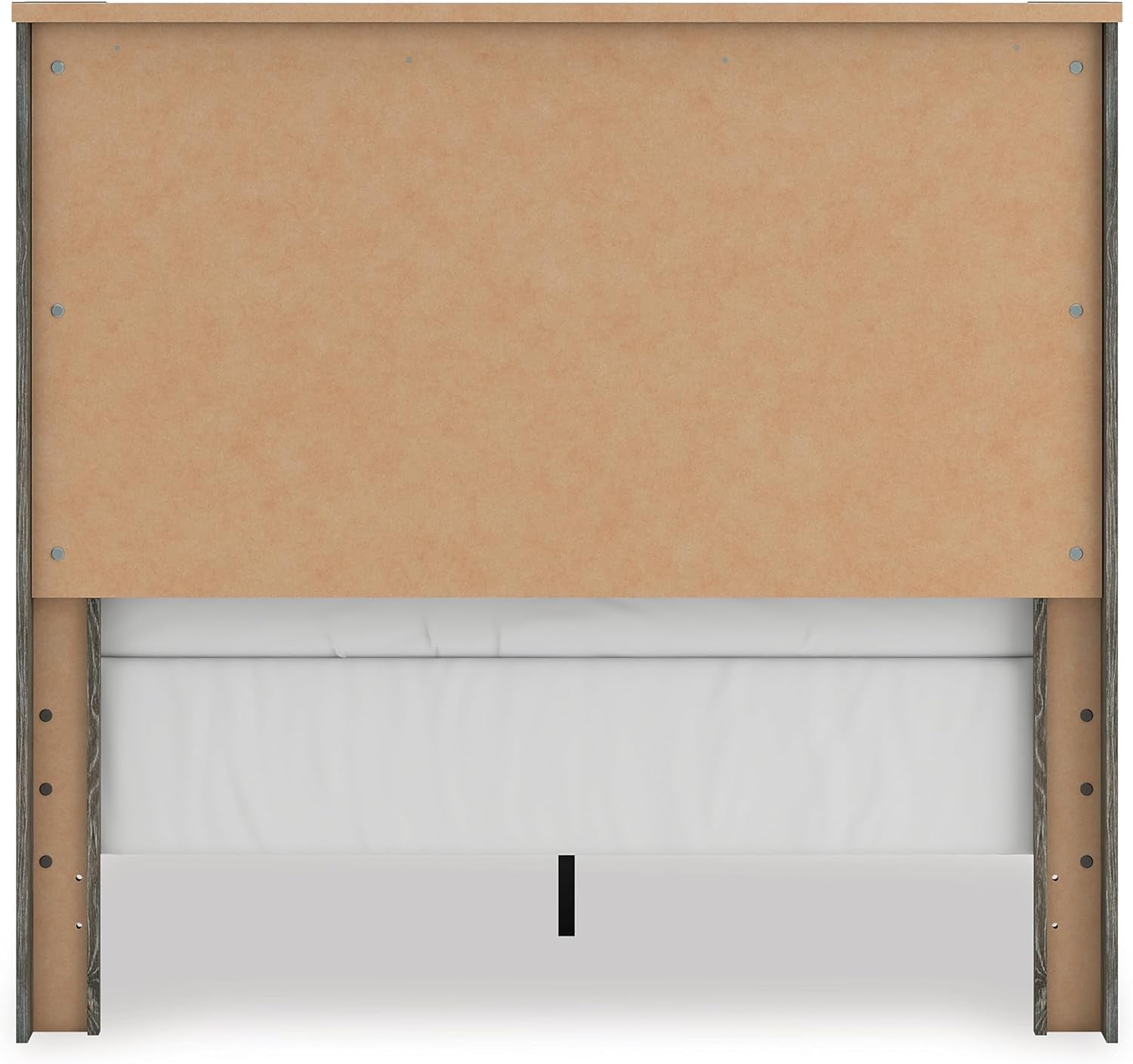Signature Design by Ashley Frandern Rustic Panel Headboard with Nailhead, Full, Gray