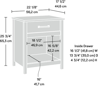 Cannery Bridge Night Stand with Spacious Drawer, Nightstand for Bedroom, Sindoori Mango Finish