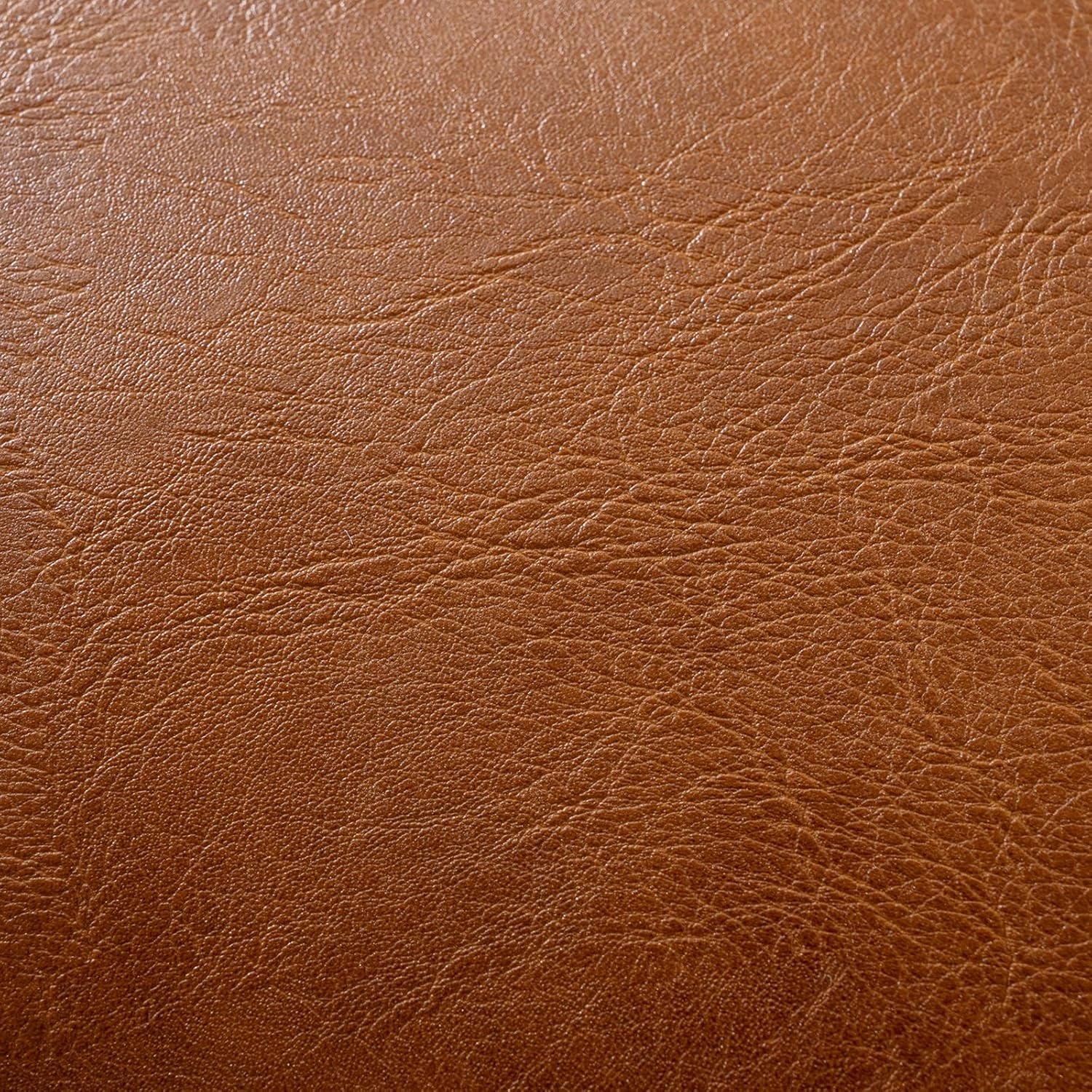 Brown Boho Long Lumbar Faux Leather Body Decorative Throw Pillow Cover 14X36 Inch for Bedroom Couch Bed Bench, Thick Stylish Solid Rectangle Pillowcase, Rustic Modern Farmhouse Room Decor