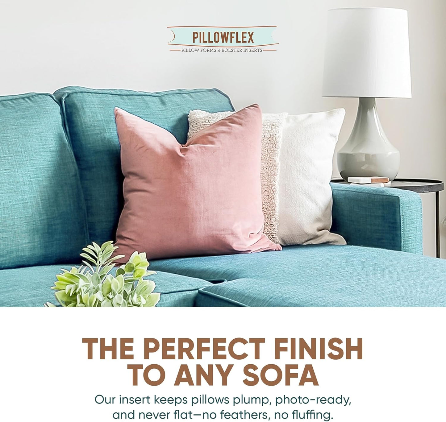 Synthetic down Pillow Insert - 22X22 down Alternative, Ultra Soft Large Square Throw Pillow, Couch Sham, Bed Sleeping - 1 Decorative Accent Form