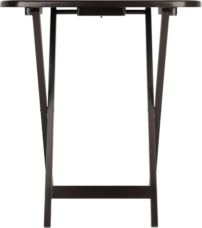 Cade Set of 2 Foldable Snack Tables, Oversized, for Living Room, 25", No Assembly, Coffee