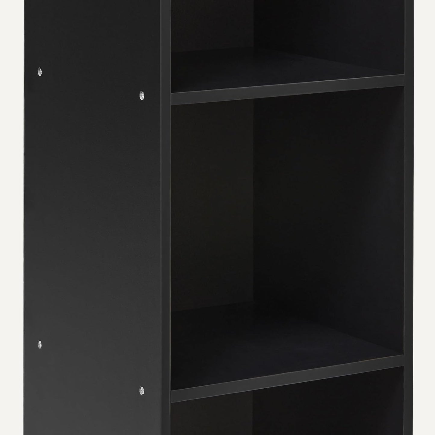3-Cube Bookcase Compatible with Fabric Storage Cube Organizers, Black