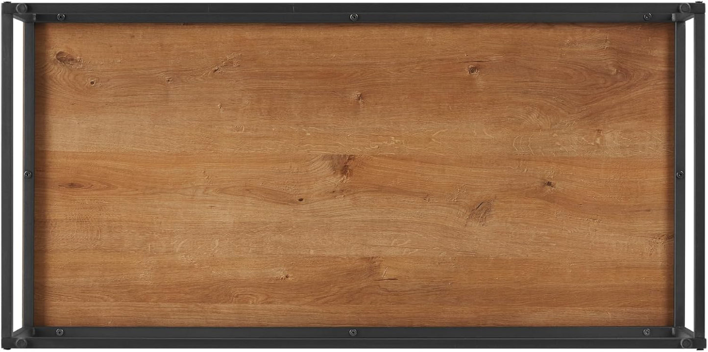 Akron Modern Open Box Lift-Top Storage Coffee Table, 40 Inch, English Oak