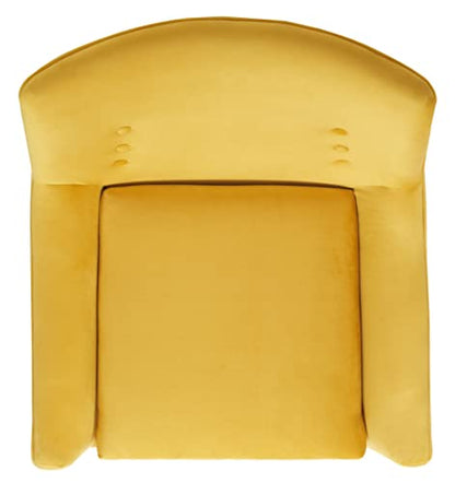 SAFAVIEH Home Collection Amina Mid-Century Modern Gold Velvet Accent Chair