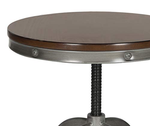 Safavieh Home Collection Wildomar Burnt Oak Swivel Stool