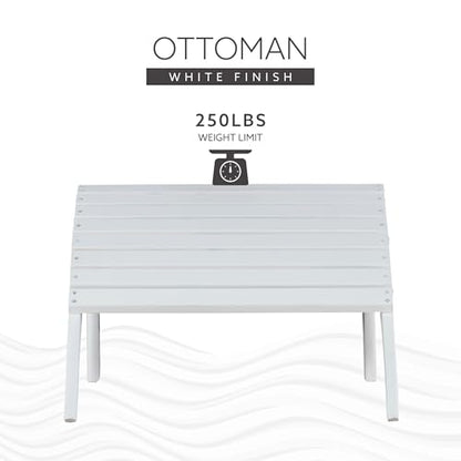 Adirondack, White Ottoman
