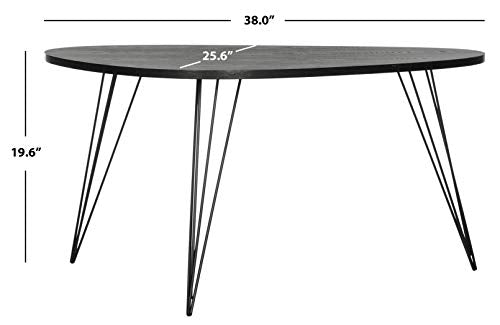 Safavieh Home Collection Rocco Retro Mid-Century Black Wood Coffee Table